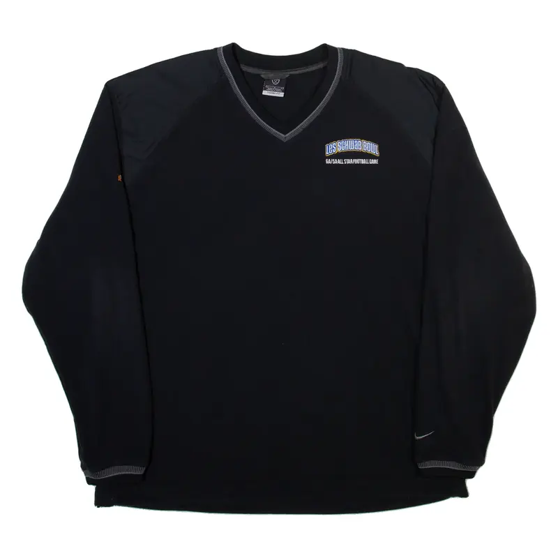 NIKE Les Schwab Bowl Mens Sweatshirt Black V-Neck L