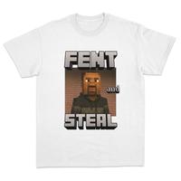 Fenttt and Steal Robloxxx Shirt Graphic Tee Men's Oversized Cotton Casual Trend shirt Gift For Fans Streetwear Tshirt
