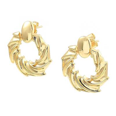 Rack Plating Brass Stud Earrings