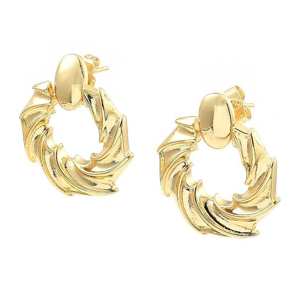 Rack Plating Brass Stud Earrings