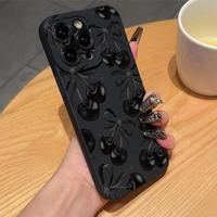Cartoon Cherry & Bowknot Pattern Phone Case, Decorative Phone Protector Cover, Phone Accessories Compatible with iPhone 16 1...