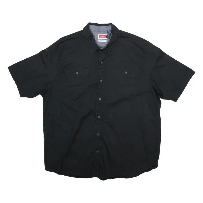 WRANGLER Mens Plain Shirt Black XL