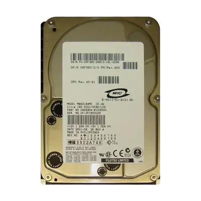 5F380 Dell 18.4GB Ultra-160 SCSI 10000 3.5-inch 8MB Hard Drive
