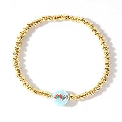 Christmas Brass Beaded Stretch Bracelets