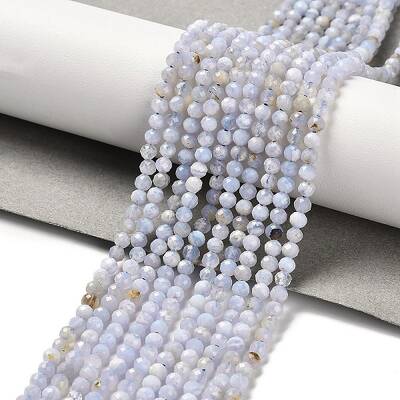 Natural Blue Lace Agate Beads Strands