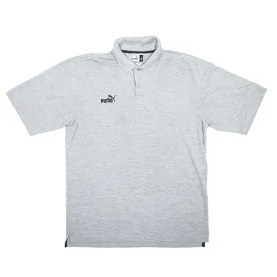 PUMA Polo Shirt Grey Short Sleeve Mens M