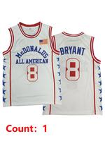 Men's Kobe Bryant & Letter Print Basketball Jersey, Loose Casual Breathable Sleeveless V Neck American Flag Basketball Vest, ...
