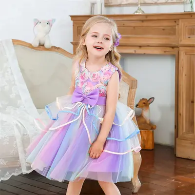 Flower Girl Ruffles Lace Kids Dress For Photo Shoot - Aperturee