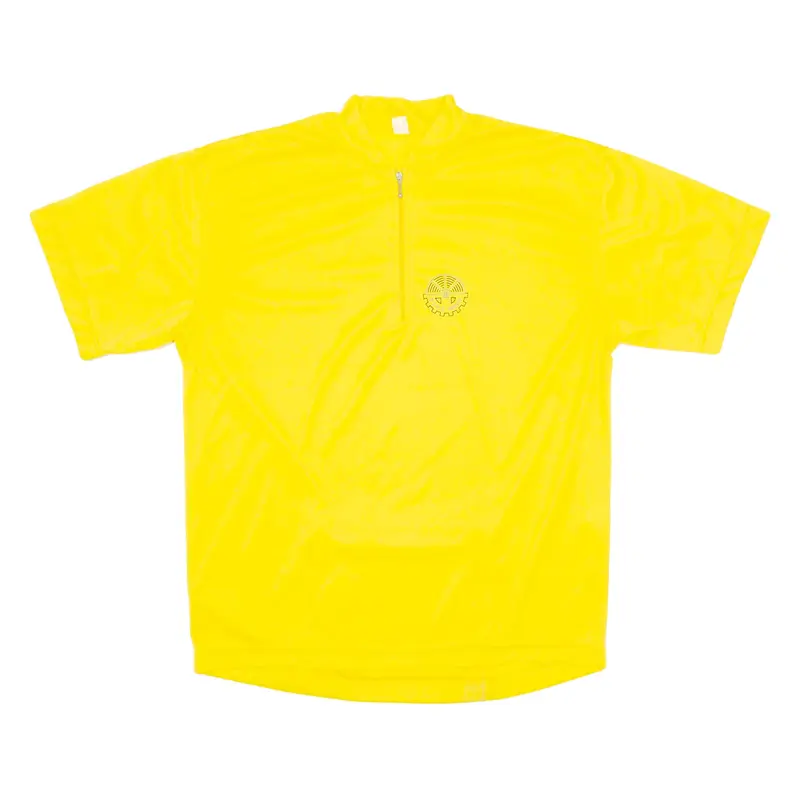 BIKE MEET Cycling Mens Jersey Yellow 1/4 Zip XL