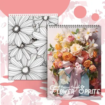 Flower World Theme Coloring Painting, Various Floral Patterns Exquisite Flower Blooming Details Design Lifelike, Other Holida...