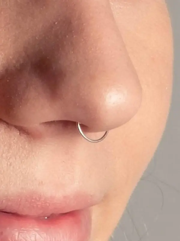 U-shaped Fake Nose Ring, Punk Style Stainless Steel Nose Ring for Women & Men, Body Jewelry for Party, Daily Clothing Decor f...