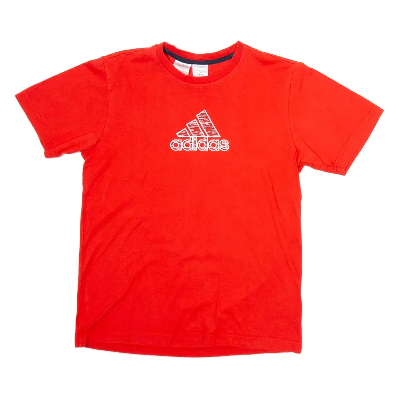 ADIDAS Boys T-Shirt Red 15-16Y