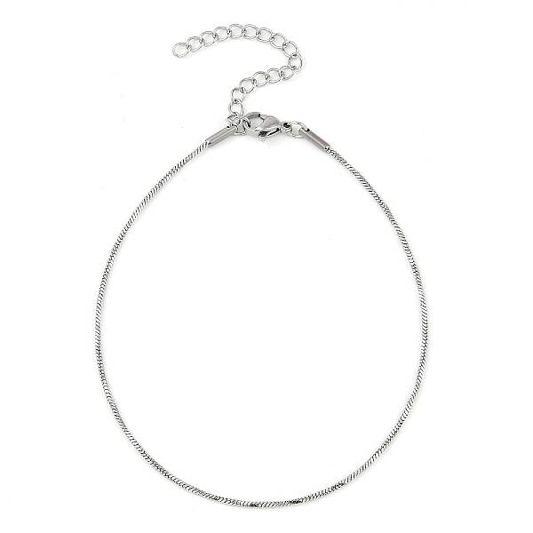 304 Stainless Steel Snake Chain Anklets