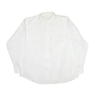 ARTIGIANO Star Pattern Shirt White Spotted Long Sleeve Mens XL
