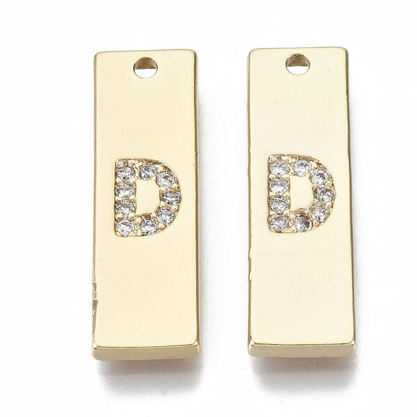Brass Micro Pave Cubic Zirconia Pendants