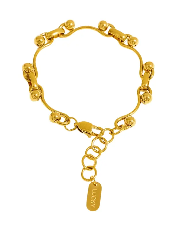 18K Gold Link Chain Bracelet