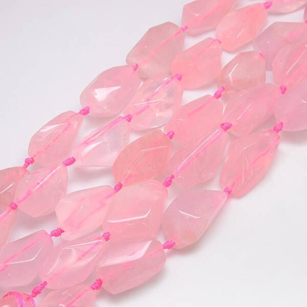 Natural Gemstone Rose Quartz Beads Strands