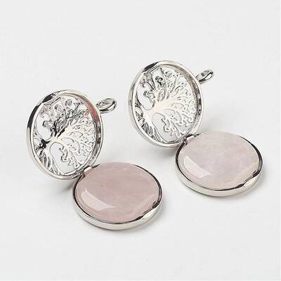 Natural Rose Quartz Pendants