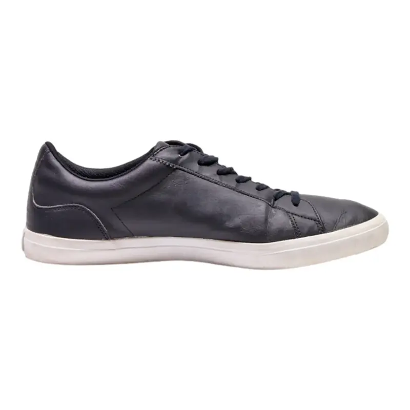 LACOSTE Sneaker Trainers Black Leather Mens UK 10