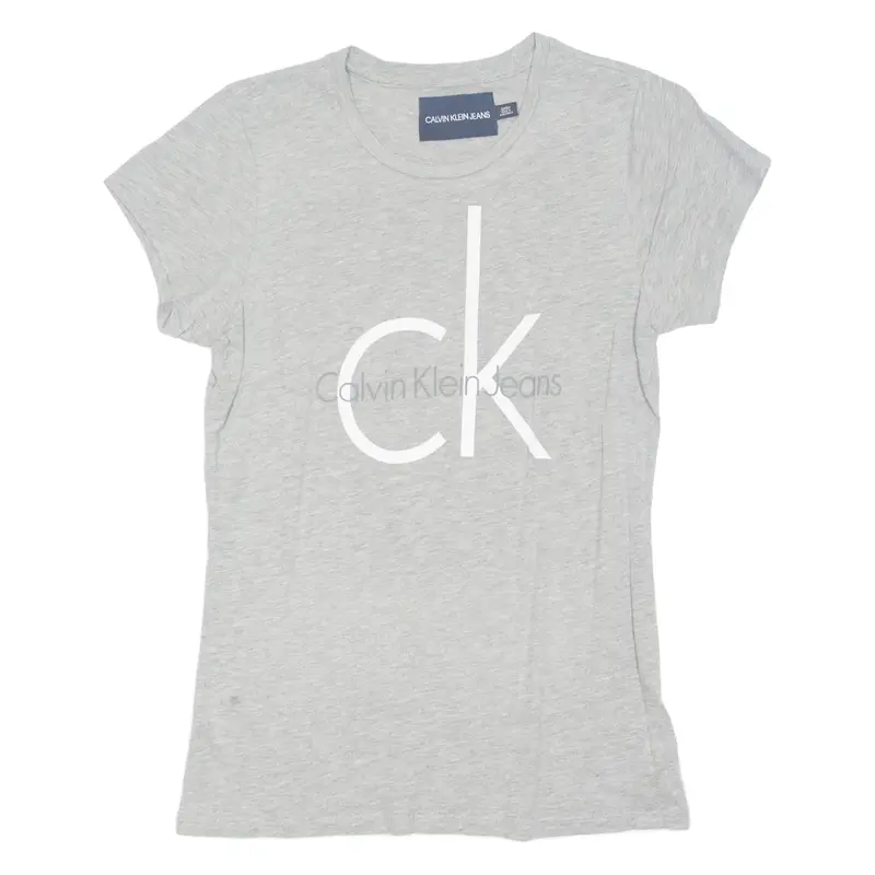 CALVIN KLEIN JEANS Womens T-Shirt Grey S