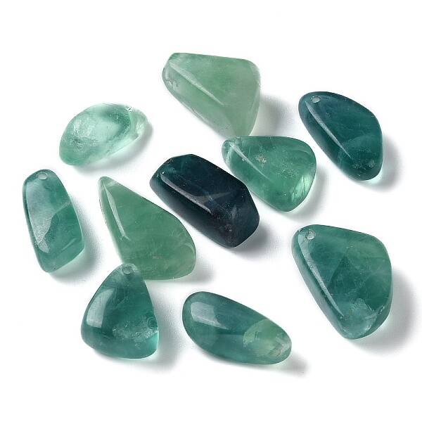 Natural Green Fluorite Pendants