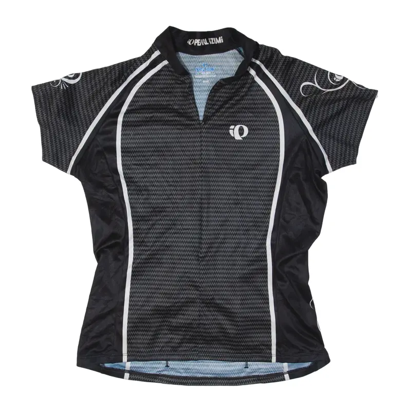PEARL IZUMU Cycling T-Shirt Black 1/4 Zip Short Sleeve Womens S