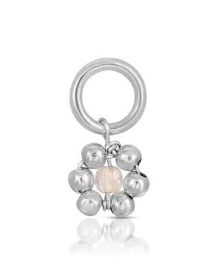 Flowercita June Moonstone Charm | Metal Color: Silver