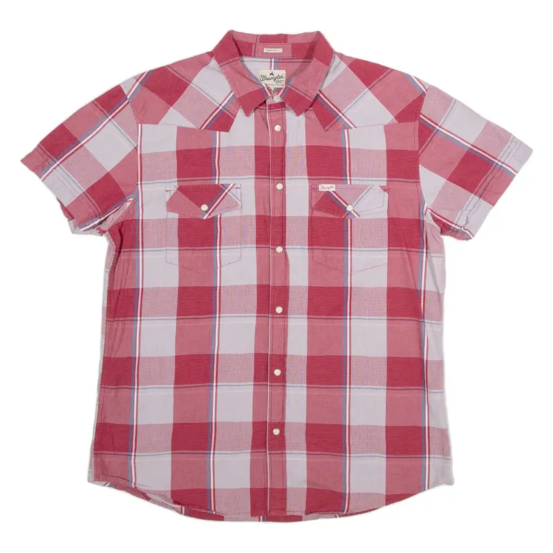 WRANGLER Regular Fit Mens Shirt Red Gingham XL