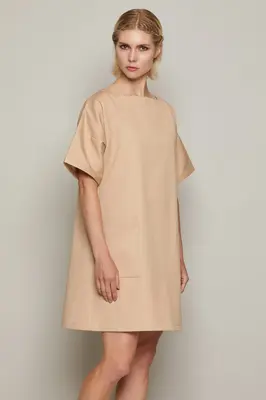 Paula Dress (Beige) | size: XS