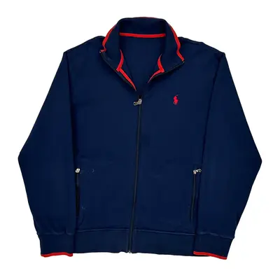 Ralph Lauren Zip Up - Large Navy Cotton Blend
