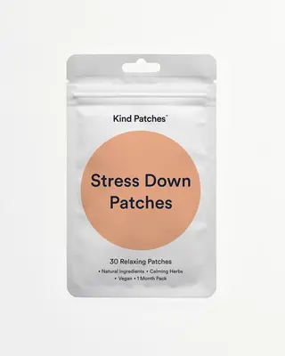 Kind Patches | Stress Down Patches | 30 relaxing patches: natural ingredients, calming herbs, vegan, 1 month pack
