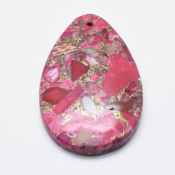 Natural Silver Line Regalite/Imperial Jasper/Sea Sediment Jasper Pendants