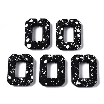 Spray Painted CCB Plastic Linking Rings