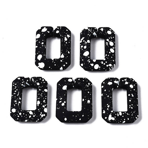 Spray Painted CCB Plastic Linking Rings