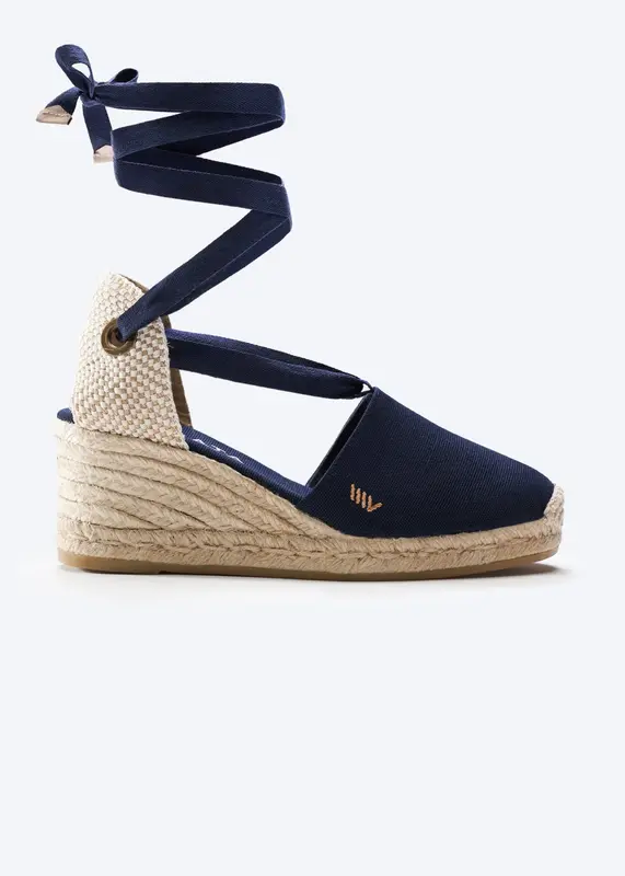 Escala Canvas Espadrille Wedges | Color: Navy Blue | Size: 6.5
