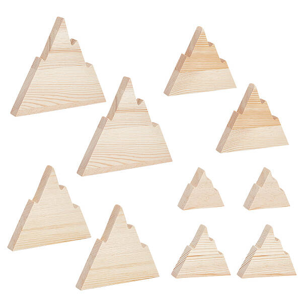 10Pcs 5Styles Wood Cutouts