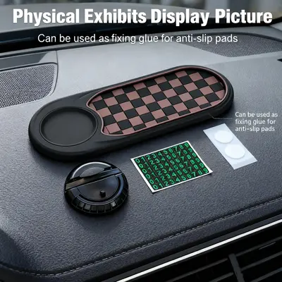 Unlock New Experience During Driving-Car Phone Holder with Anti-slip Pad, Storage Tray, Temporary Parking Number Plate, Makes...