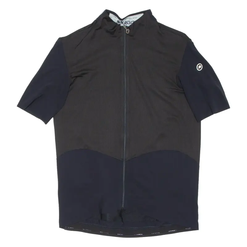 Cycling Mens Jersey Black Full Zip XL