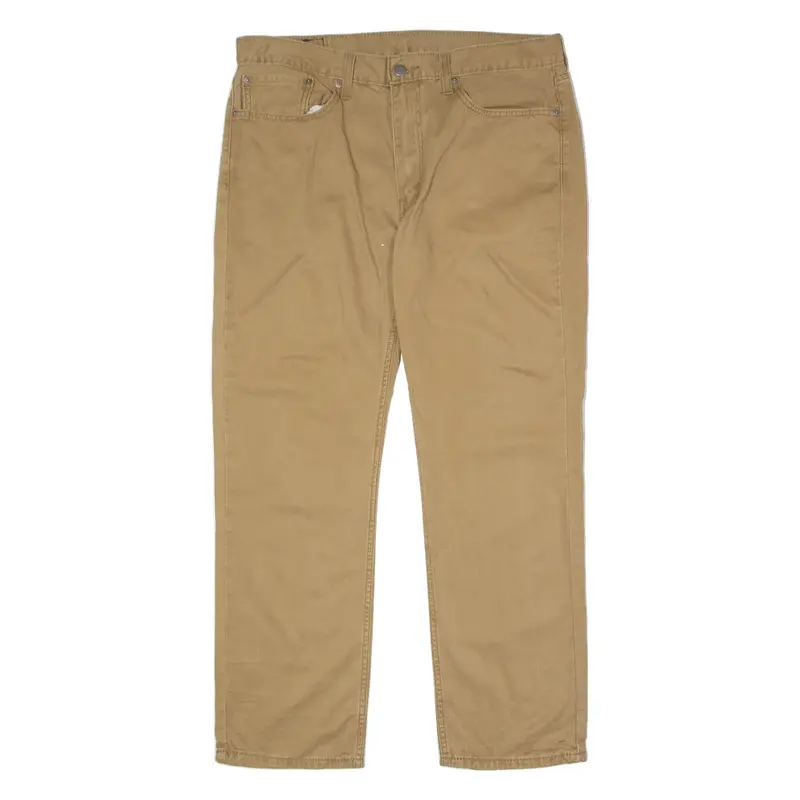 LEVI'S 514 Mens Twill Trousers Brown Regular Straight W36 L30