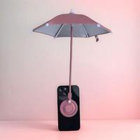 Magnetic Phone Holder with Umbrella, Creative Sun Umbrella Design Phone Stand, Phone Accessories for Home Office Travel, Trav...