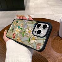 Chic Magnetic Case for iPhone11/12/13/14/15/16/promax Stained glass flowers MagSafe Charging, Lightweight, Anti-Fall | Soft &...