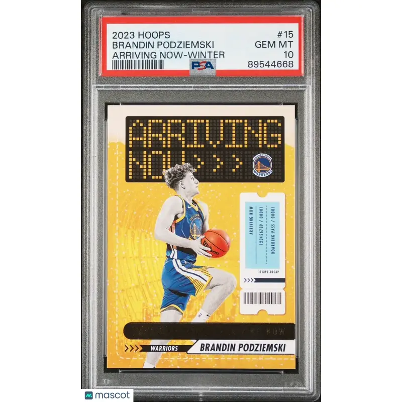 Brandin Podziemski PSA 2023 24 NBA Hoops WINTER Arriving Now RC 10 GEM POP 1 !