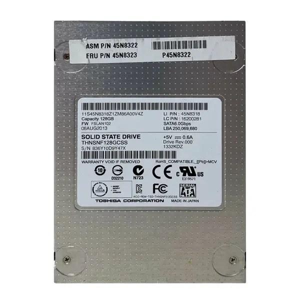 45N8322 Lenovo 128GB Multi-Level Cell SATA 6Gb/s 2.5-Inch Solid State Drive