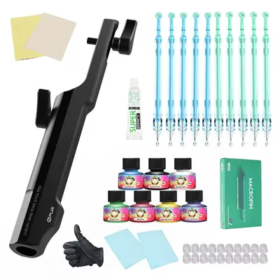 Dragonhawk Complete Handpiece Machine With Dragonhawk Marcopin Cartridges Needles Kits