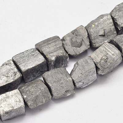 Nuggets Electroplated Natural Pyrite Beads Strands