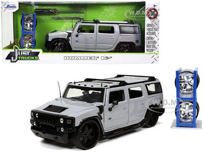 Hummer H2 Gray with Extra Wheels \