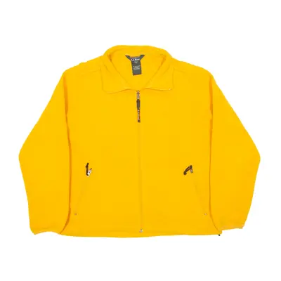 LL BEAN Fleece Jacket Yellow 90s Womens L
