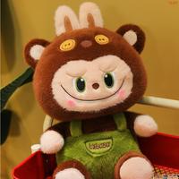 OLOEY New LaBub Doll Plush Toy Cute doll wearing green overalls suitable for birthday, Christmas, Valentine's Day, Halloween ...