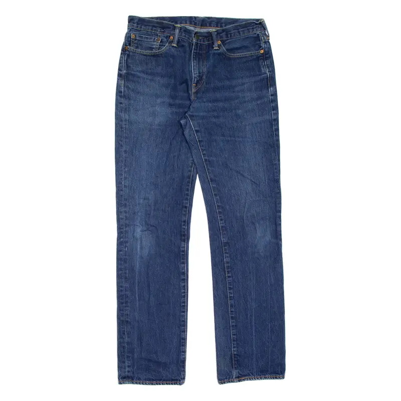 LEVI'S 514 Jeans Mens Blue Regular Straight Stone Wash W32 L34