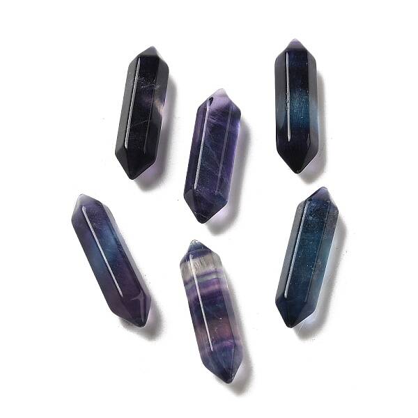 Double Point Tower Natural Fluorite Healing Stone Wands